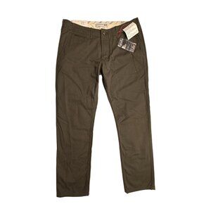 NWT Uniqlo Ines De La Fressange Womens Dark Green Slub Chino Pants Size 6